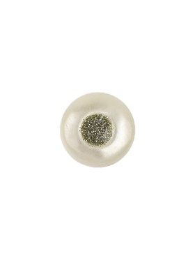 Ivory/Silver Plastic Button – 18L/11.5mm Ivory/Silver Plastic Button – 18L/11.5mm