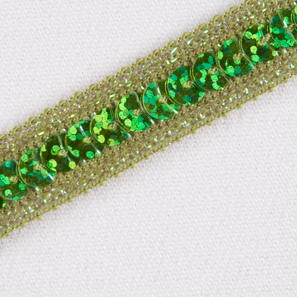 1/2" Kiwi Fancy Sequin Trim
