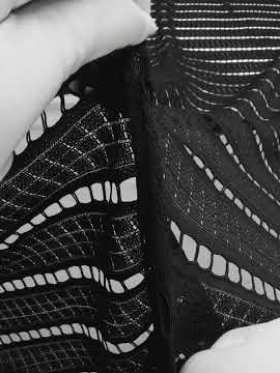 Corded Lace – Black Squares and Stripes Corded Lace – Black Squares and Stripes
