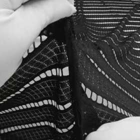 Corded Lace – Black Squares and Stripes Corded Lace – Black Squares and Stripes