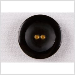 Plastic 2-Hole Button – 45L/29mm – Black Rolled Rim with Gold Metal Holes Plastic 2-Hole Button – 45L/29mm – Black Rolled Rim with Gold Metal Holes
