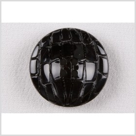 Black Glossy Reptilian Plastic Shank-Back Button – 36L/23mm Black Glossy Reptilian Plastic Shank-Back Button – 36L/23mm