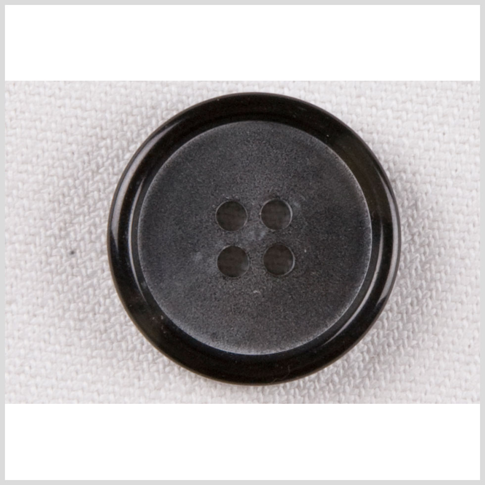 Plastic 4-Hole Button – 34L/21.5mm – Black Textured Face and Rolled Rim Plastic 4-Hole Button – 34L/21.5mm – Black Textured Face and Rolled Rim
