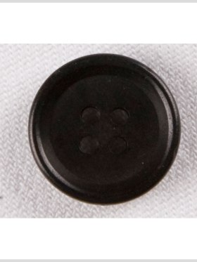 Plastic 4-Hole Button – 24L/15mm – Black Saucer Shaped Plastic 4-Hole Button – 24L/15mm – Black Saucer Shaped