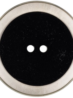 Black and Transparent 2-Hole Smooth Top Plastic Button – 70L/44.5mm Black and Transparent 2-Hole Smooth Top Plastic Button – 70L/44.5mm