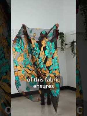 Metallic Gold, Lime and White Floral Luxury Burnout Brocade Panel Metallic Gold, Lime and White Floral Luxury Burnout Brocade Panel