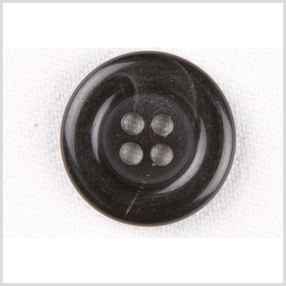 Plastic 4-Hole Button – 28L/18mm – Black Tire Rim Plastic 4-Hole Button – 28L/18mm – Black Tire Rim