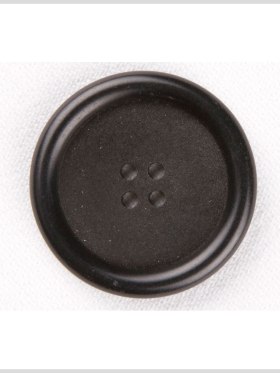 Plastic 4-Hole Button – 44L/28mm – Black Textured Center and Tire Rim Plastic 4-Hole Button – 44L/28mm – Black Textured Center and Tire Rim