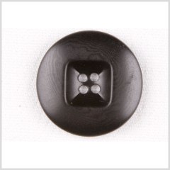 Plastic 4-Hole Button – 40L/25.5mm – Black Wood Grain and Square Center Plastic 4-Hole Button – 40L/25.5mm – Black Wood Grain and Square Center