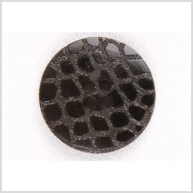 Plastic Button – 36L/23mm – Black Animal Spots Engraved Plastic Button – 36L/23mm – Black Animal Spots Engraved