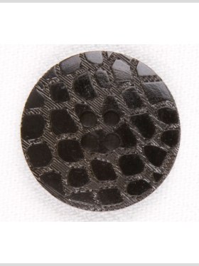 Plastic Button – 36L/23mm – Black Animal Spots Engraved Plastic Button – 36L/23mm – Black Animal Spots Engraved