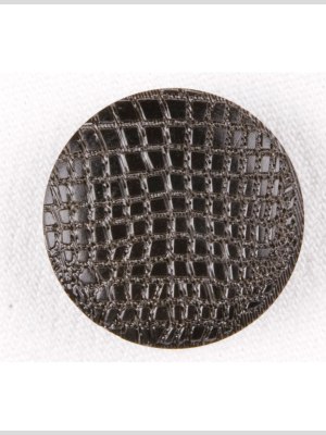 Plastic Shank Back Button – 32L/20mm – Black Alligator Skin Embossed Plastic Shank Back Button – 32L/20mm – Black Alligator Skin Embossed