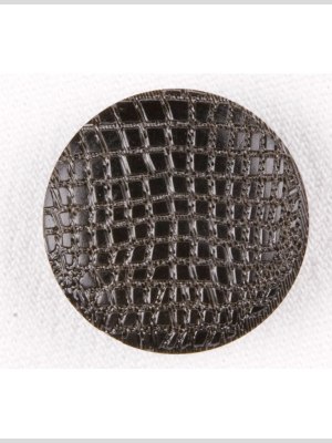 Plastic Shank Back Button – 36L/23mm – Black Alligator Skin Embossed Plastic Shank Back Button – 36L/23mm – Black Alligator Skin Embossed