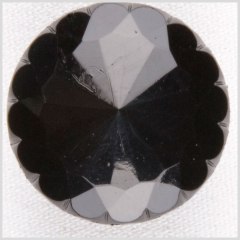 Plastic Shank Back Button – 30L/19mm – Black Flower Petal Rim Plastic Shank Back Button – 30L/19mm – Black Flower Petal Rim