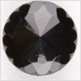 Plastic Shank Back Button – 30L/19mm – Black Flower Petal Rim Plastic Shank Back Button – 30L/19mm – Black Flower Petal Rim