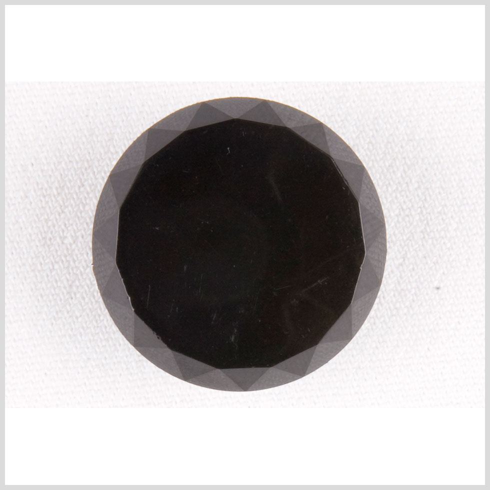 Plastic Shank Back Button – 48L/30.5mm – Black Faceted Edge Plastic Shank Back Button – 48L/30.5mm – Black Faceted Edge