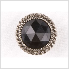 Black and Silver Plastic Button – 40L/25.5mm Black and Silver Plastic Button – 40L/25.5mm