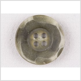 Plastic 4-Hole Button – 28L/18mm – Muted Green with Worn Edges Plastic 4-Hole Button – 28L/18mm – Muted Green with Worn Edges