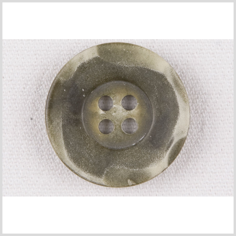 Plastic 4-Hole Button – 40L/25.5mm – Muted Green with Worn Edges Plastic 4-Hole Button – 40L/25.5mm – Muted Green with Worn Edges