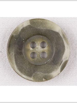 Plastic 4-Hole Button – 40L/25.5mm – Muted Green with Worn Edges Plastic 4-Hole Button – 40L/25.5mm – Muted Green with Worn Edges