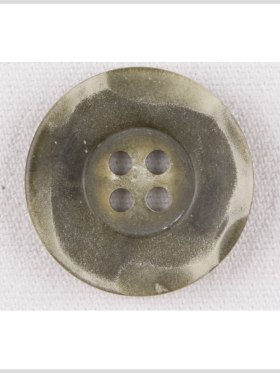 Plastic 4-Hole Button – 40L/25.5mm – Muted Green with Worn Edges Plastic 4-Hole Button – 40L/25.5mm – Muted Green with Worn Edges