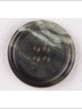 Plastic 4-Hole Button – 40L/25.5mm – Gray Green and Ivory Mottled Rolled Rim Plastic 4-Hole Button – 40L/25.5mm – Gray Green and Ivory Mottled Rolled Rim