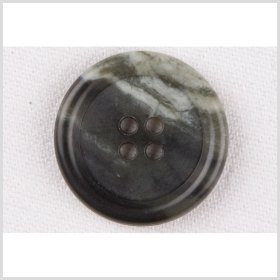 Plastic 4-Hole Button – 40L/25.5mm – Gray Green and Ivory Mottled Rolled Rim Plastic 4-Hole Button – 40L/25.5mm – Gray Green and Ivory Mottled Rolled Rim