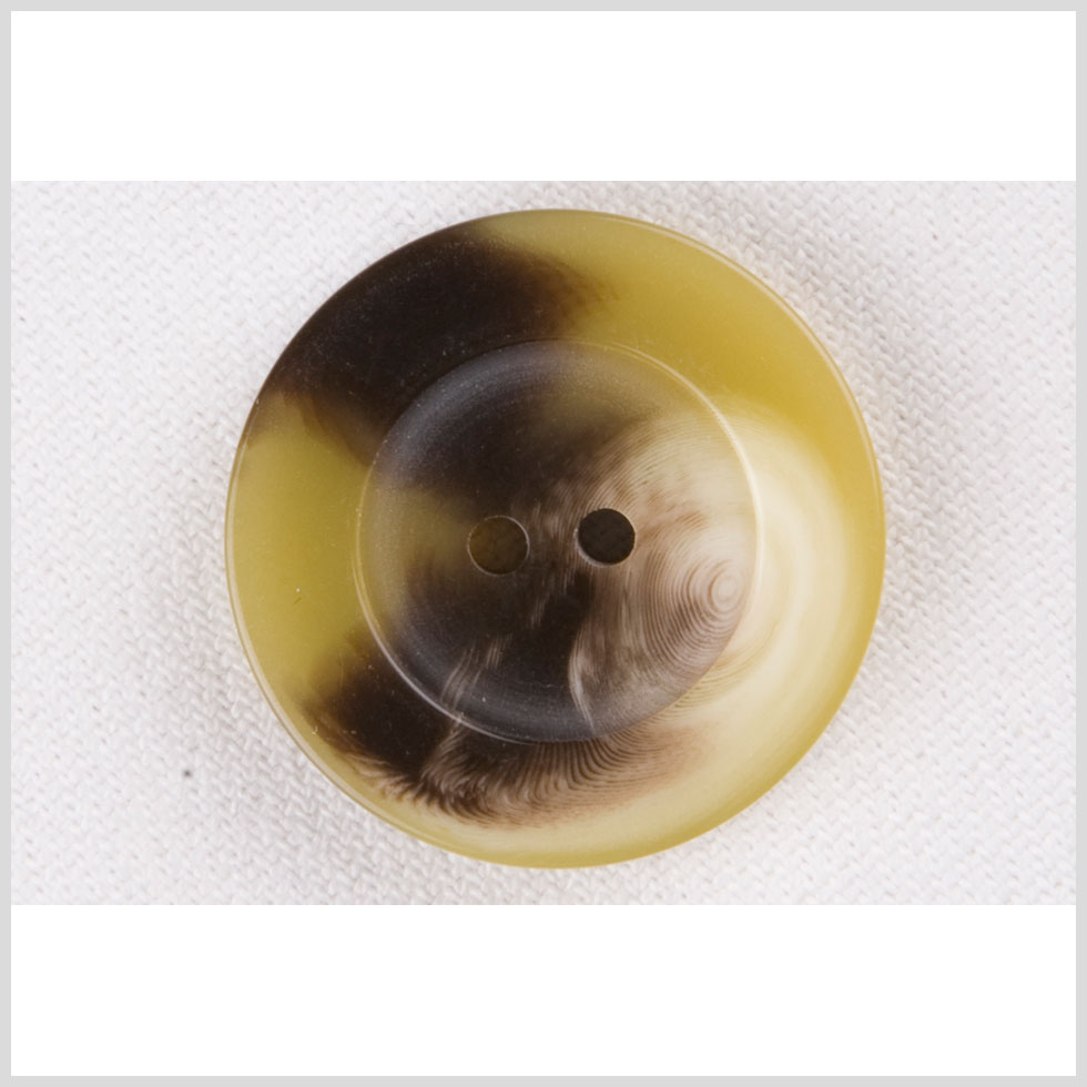 Plastic 2-Hole Button – 36L/23mm – Olive Green and Dark Brown Swirls Wide Rim Plastic 2-Hole Button – 36L/23mm – Olive Green and Dark Brown Swirls Wide Rim