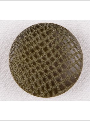 Olive Alligator Pattern Shank Back Plastic Button – 36L/23mm Olive Alligator Pattern Shank Back Plastic Button – 36L/23mm
