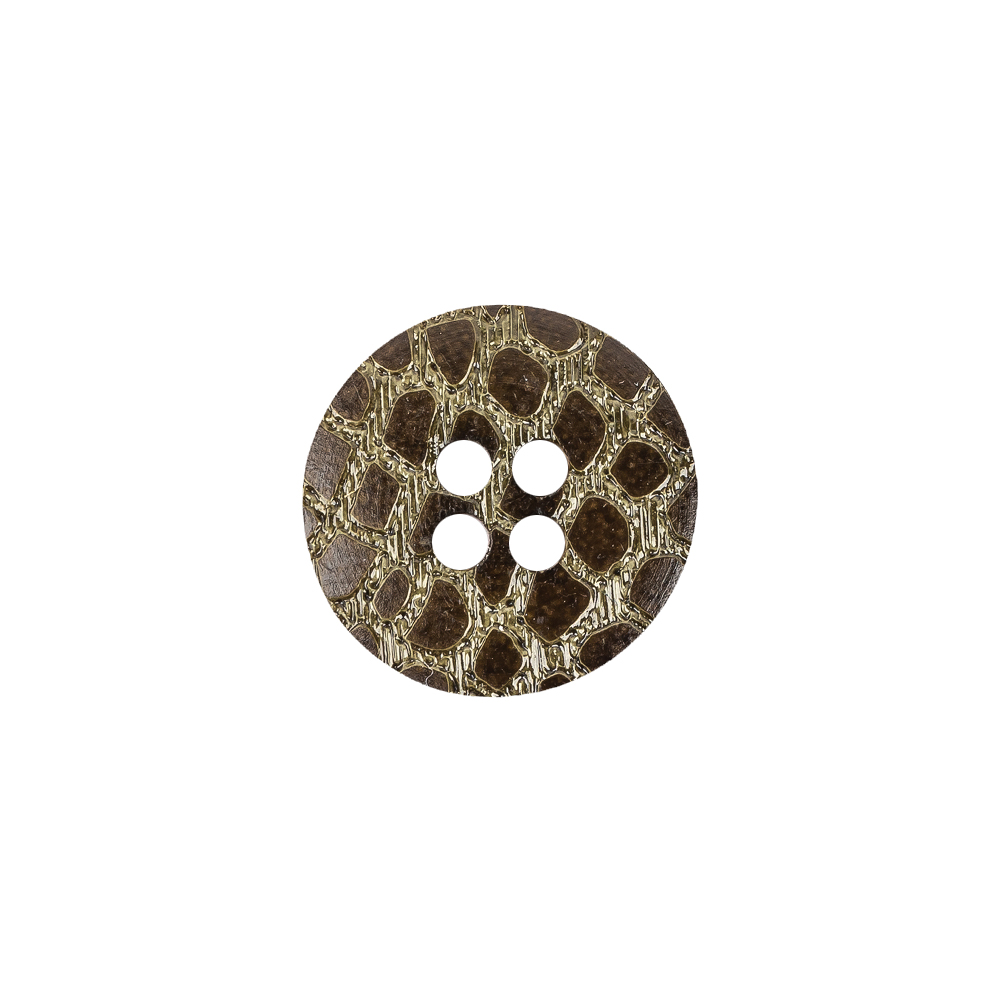 Plastic 4-Hole Button – 24L/15mm – Olive Green Etched Alligator Skin Plastic 4-Hole Button – 24L/15mm – Olive Green Etched Alligator Skin