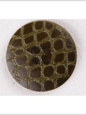 Plastic 4-Hole Button – 36L/23mm – Olive Green Etched Alligator Skin Plastic 4-Hole Button – 36L/23mm – Olive Green Etched Alligator Skin