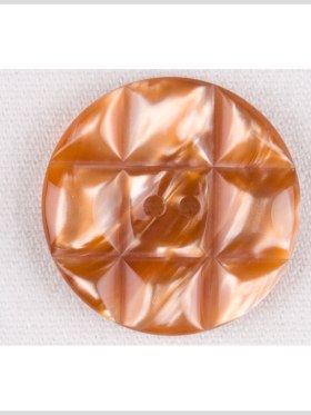 Plastic 2-Hole Button – 44L/28mm – Pearlescent Orange Quilted Texture Plastic 2-Hole Button – 44L/28mm – Pearlescent Orange Quilted Texture