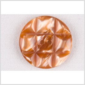 Plastic 2-Hole Button – 44L/28mm – Pearlescent Orange Quilted Texture Plastic 2-Hole Button – 44L/28mm – Pearlescent Orange Quilted Texture