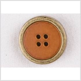 Rust and Brass 4-Hole Plastic Button – 36L/23mm Rust and Brass 4-Hole Plastic Button – 36L/23mm