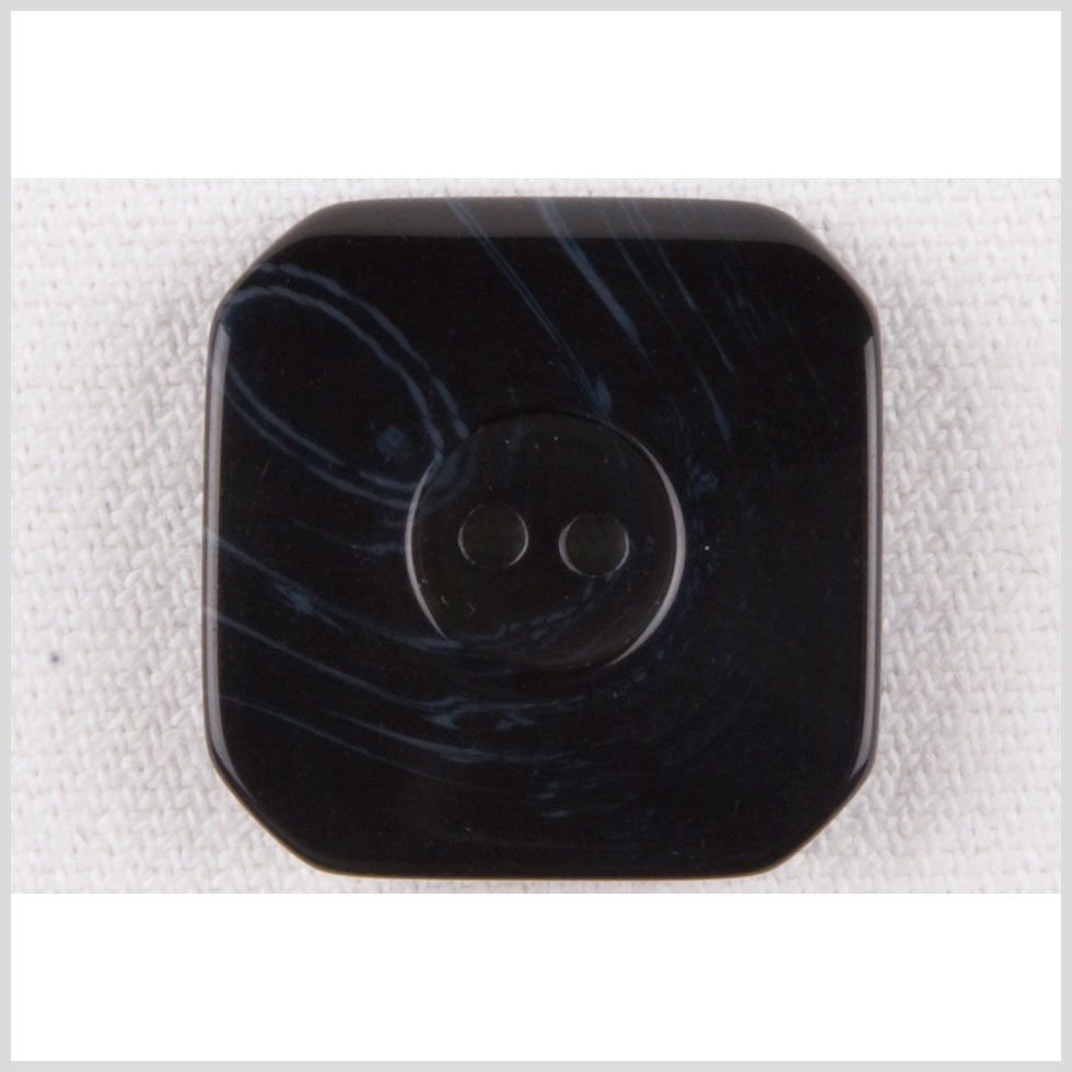 Square Plastic 2-Hole Button with Cropped Corners – 28L/18mm – Navy Swirls Square Plastic 2-Hole Button with Cropped Corners – 28L/18mm – Navy Swirls