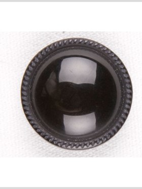 Plastic Shank Back Button – 34L/21.5mm – Black Dome and Saw Tooth Rim Plastic Shank Back Button – 34L/21.5mm – Black Dome and Saw Tooth Rim
