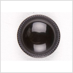 Plastic Shank Back Button – 34L/21.5mm – Black Dome and Saw Tooth Rim Plastic Shank Back Button – 34L/21.5mm – Black Dome and Saw Tooth Rim