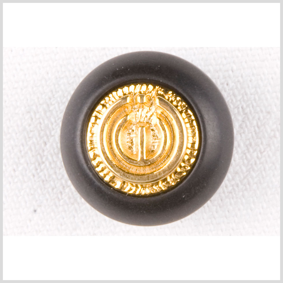Plastic Shank Back Button – 28L/18mm – Black Dome with Fancy Medallion Plastic Shank Back Button – 28L/18mm – Black Dome with Fancy Medallion