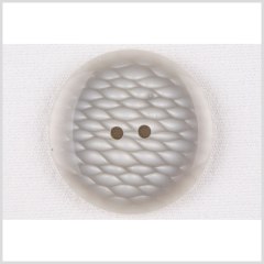 Plastic 2-Hole Button – 28L/18mm – Gray and White Fish Scales Plastic 2-Hole Button – 28L/18mm – Gray and White Fish Scales