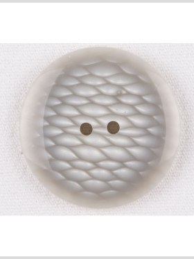 Plastic 2-Hole Button – 36L/23mm – Gray and White Fish Scales Plastic 2-Hole Button – 36L/23mm – Gray and White Fish Scales