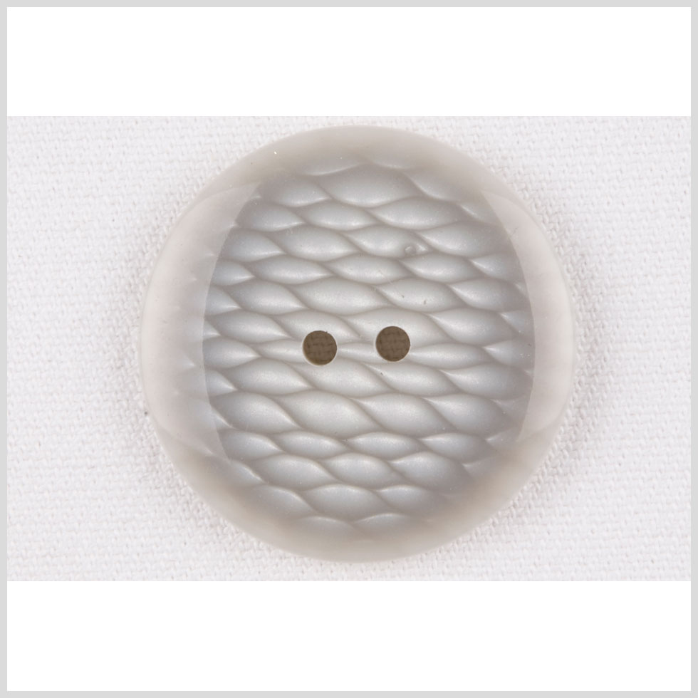 Plastic 2-Hole Button – 36L/23mm – Gray and White Fish Scales Plastic 2-Hole Button – 36L/23mm – Gray and White Fish Scales