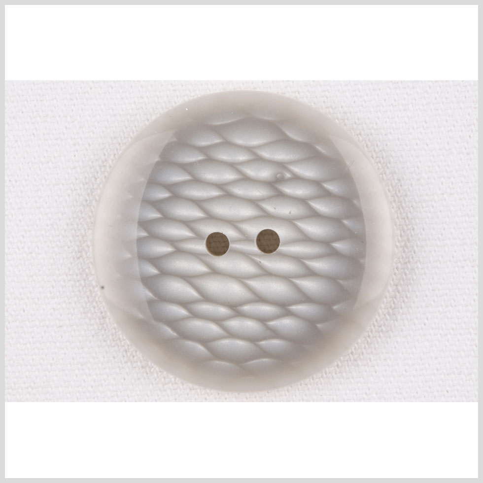 Plastic 2-Hole Button – 44L/28mm – Gray and White Fish Scales Plastic 2-Hole Button – 44L/28mm – Gray and White Fish Scales