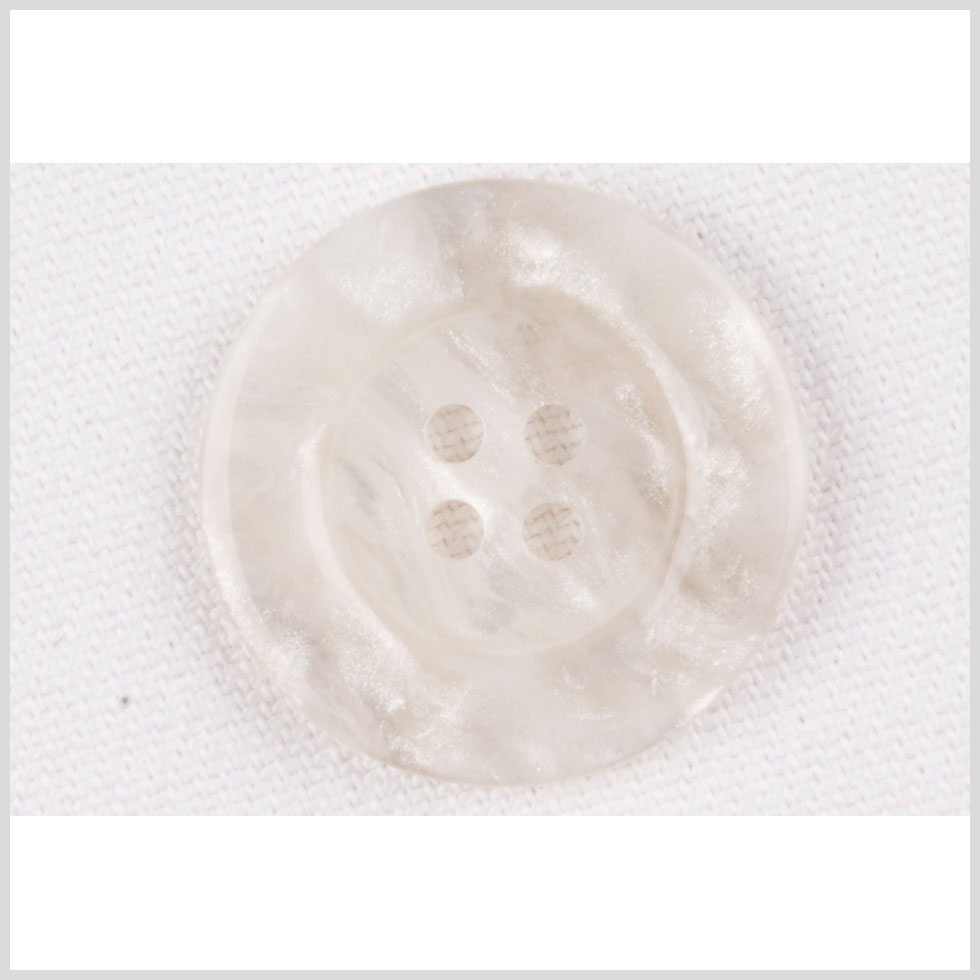 Plastic 4-Hole Button – 36L/23mm – Ivory and White Shimmer Swirl Plastic 4-Hole Button – 36L/23mm – Ivory and White Shimmer Swirl