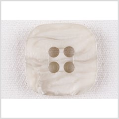 Square Plastic 4-Hole Button – 24L/15mm – White and Gray Swirls Square Plastic 4-Hole Button – 24L/15mm – White and Gray Swirls