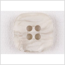 Square Plastic 4-Hole Button – 24L/15mm – White and Gray Swirls Square Plastic 4-Hole Button – 24L/15mm – White and Gray Swirls
