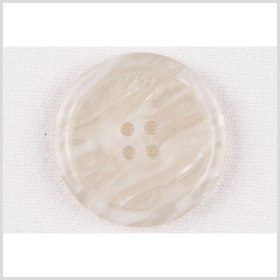 Plastic 4-Hole Button – 40L/25.5mm – Ivory and White Waves Plastic 4-Hole Button – 40L/25.5mm – Ivory and White Waves