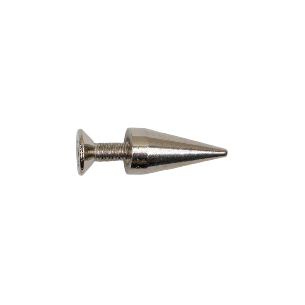 Nickel Thin Cone Spike with Screw – 9/16″ Nickel Thin Cone Spike with Screw – 9/16″