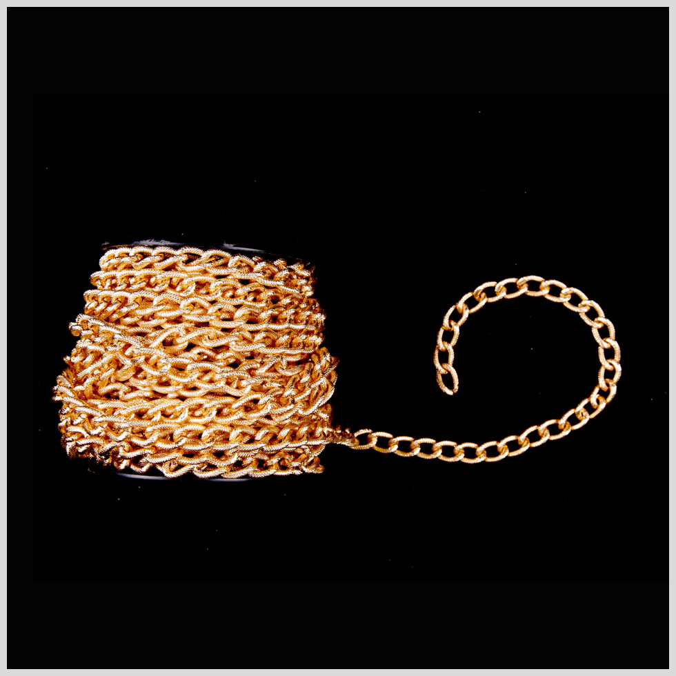 Gold Aluminum Hammered Metal Chain – 7/16 Gold Aluminum Hammered Metal Chain – 7/16