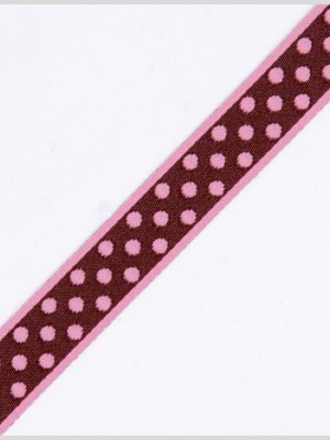 3/4″ Pink/Brown French Jacquard Ribbon 3/4″ Pink/Brown French Jacquard Ribbon