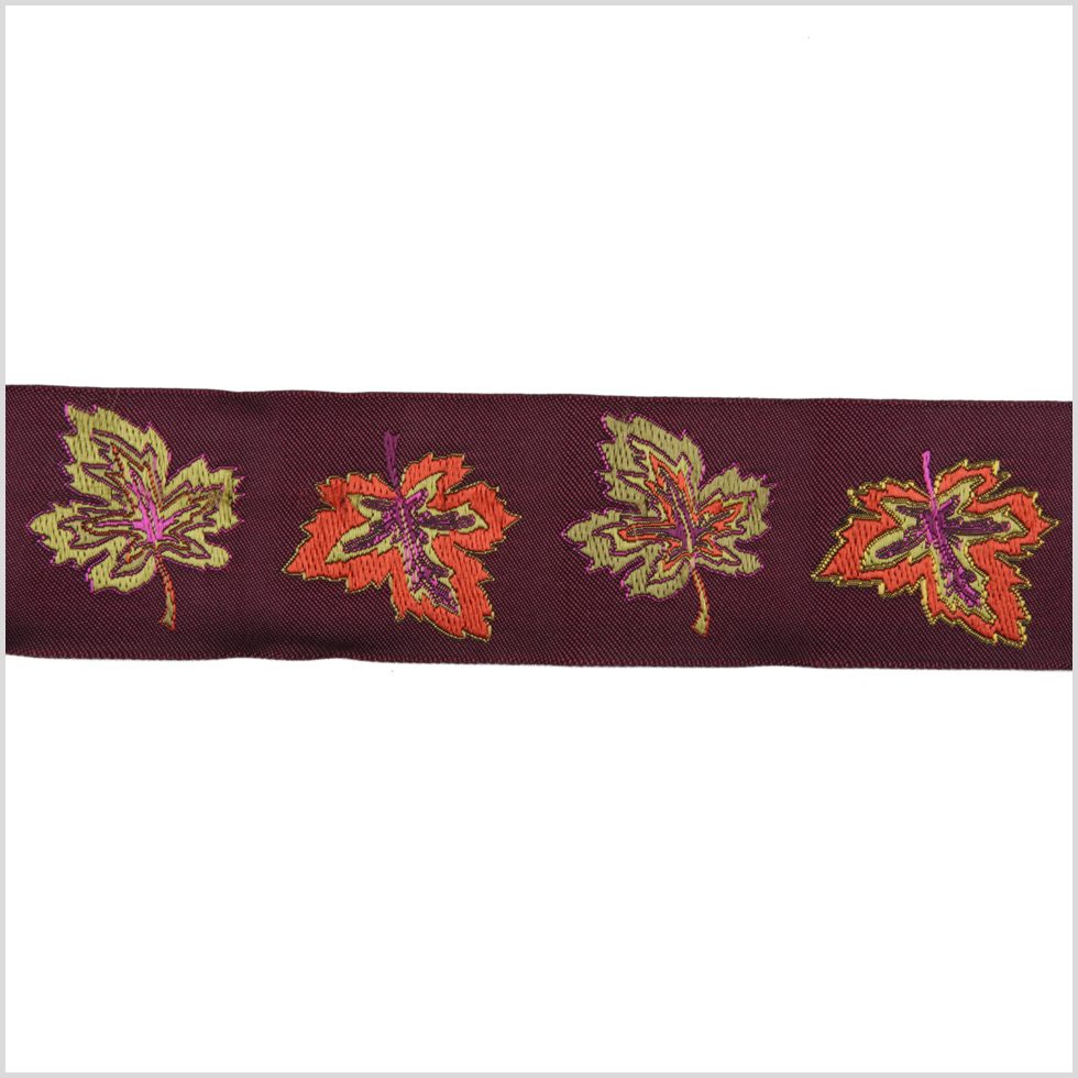 Burgundy French Jacquard Ribbon Burgundy French Jacquard Ribbon